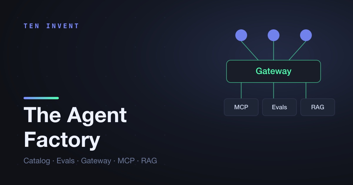Don't Build an Agent. Build the Agent Factory.