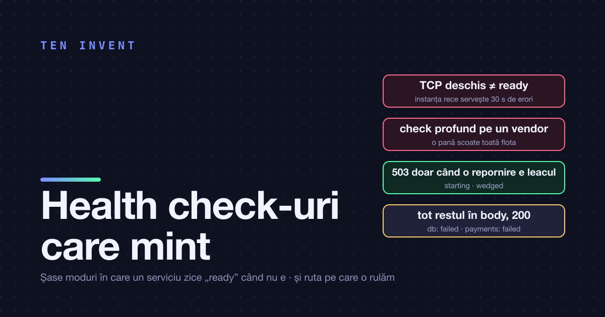 Health check-uri care mint: șase moduri în care serviciul tău zice „ready” când nu e