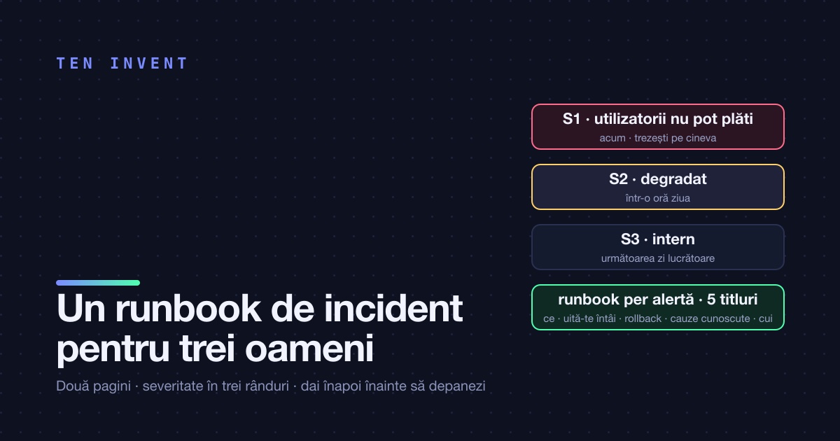 Un runbook de incident pentru o echipă fără on-call