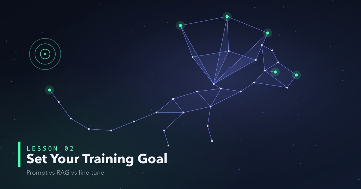 Fixe ton objectif d'entrainement : prompt, RAG ou fine-tuning ?