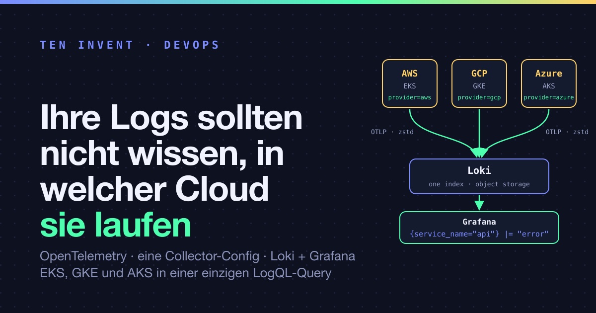 Ihre Logs sollten nicht wissen, in welcher Cloud sie laufen